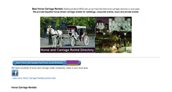 Desktop Screenshot of horsecarriagerentals.com