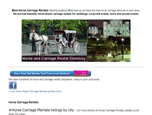 Tablet Screenshot of horsecarriagerentals.com